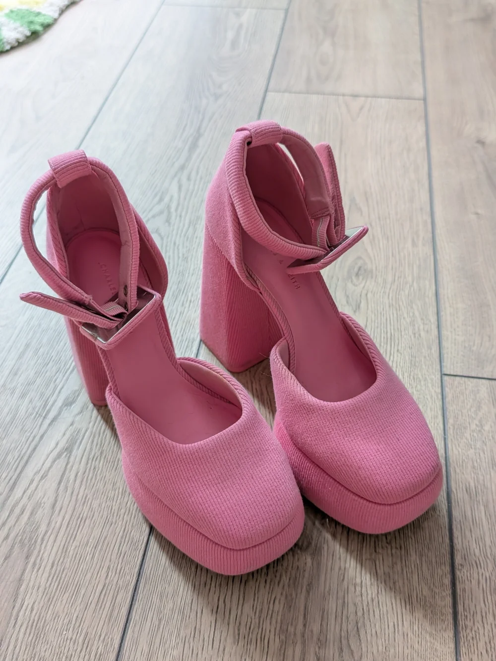 Charles & Keith Pink Platform Heels